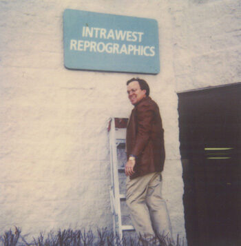 Pete Hanging Sign for Intrawest Reprographics
